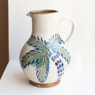 Palm Ceramic Pitcher