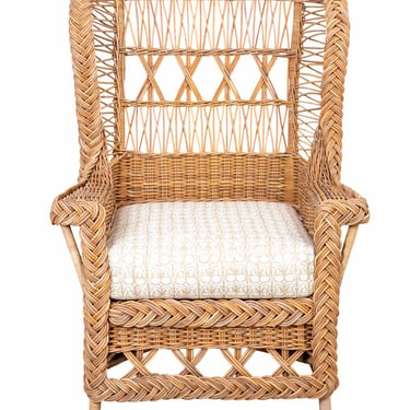 Wicker Wing Chair