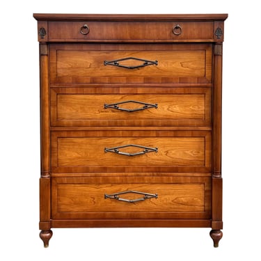 Vintage Century Furniture Empire Regency Tall Chest of Drawers 