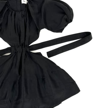 Aje Linen & Silk Cut-Out Dress