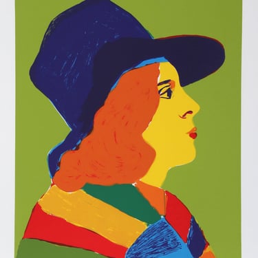 John Grillo, Girl with Hat I, Screenprint, signed and numbered in pencil 