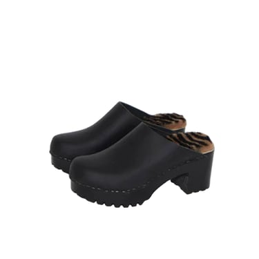 Liza Clog Black Zebra