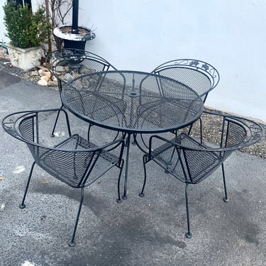 Patio Table Set in Black