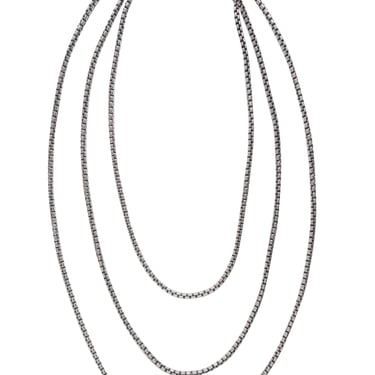 David Yurman - Sterling Silver Box Chain Necklace