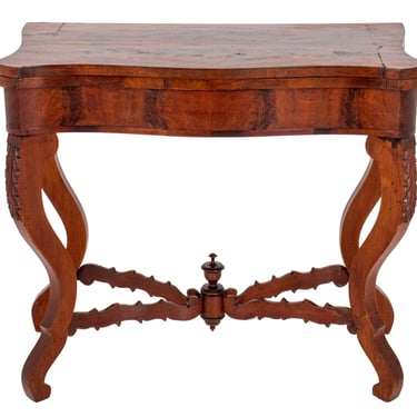 American Victorian Flip Top Console Card Table