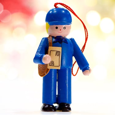 VINTAGE: Wooden Postman Christmas Ornament by Midwest - Holiday, Christmas - SKU 30-410-00034473 