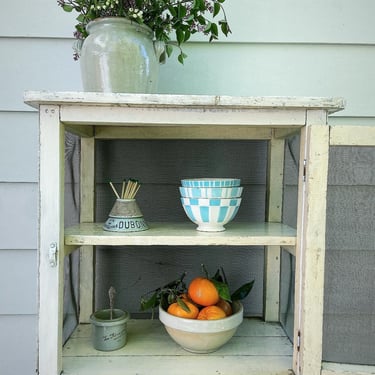 Beautiful antique French dovetail garde manger 