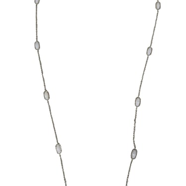 Kendra Scott - Light Gold Long Chain w/ Multi White Pendant Necklace