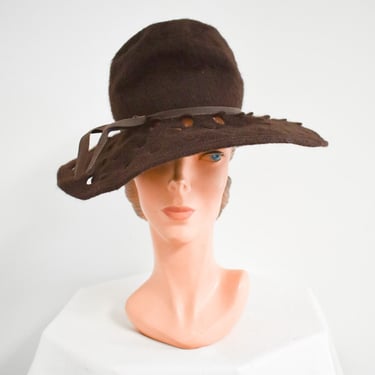 1960s Dark Brown Fur Felt Hat 