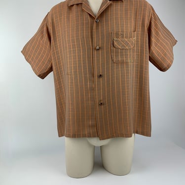 1950's Rayon Shirt - BRENT Label - Interesting | Gabriela's