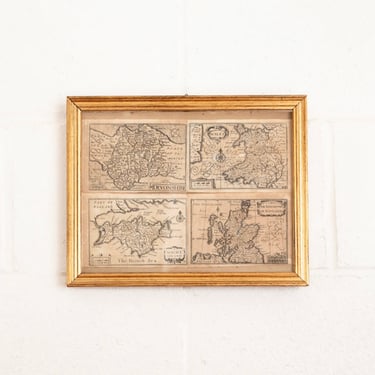 musée Fréjus collection: framed antique map etchings