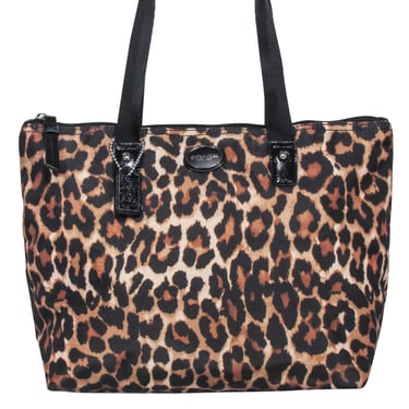 Coach - Tan Leopard Print Mini Bag w/ Pouch