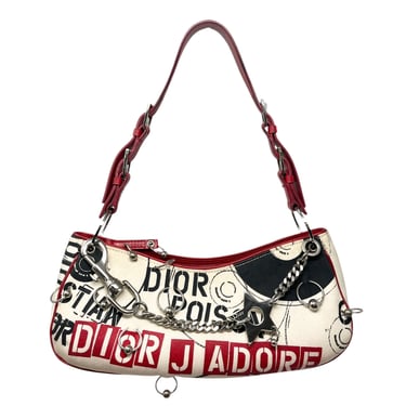 Dior White Hardcore Pierced Shoulder Bag