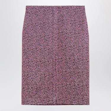 Dries Van Noten Pink Polka Dot Jacquard Skirt Women