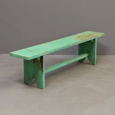 Bright Green Painted Bench