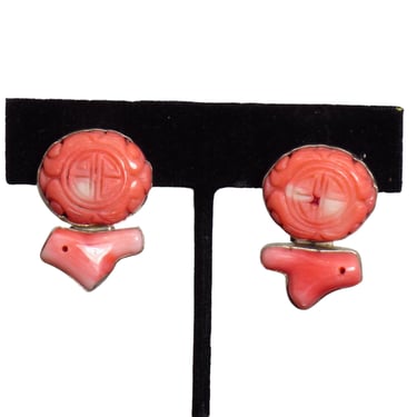 REBECCA COLLINS- Sterling & Coral Earrings