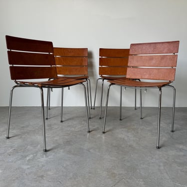 Vintage Italian Leather & Chrome 