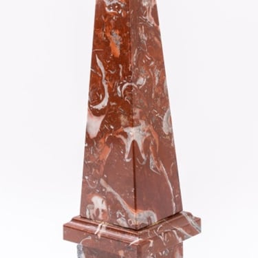 Grand Tour Manner Red Jasper Marble Obelisk
