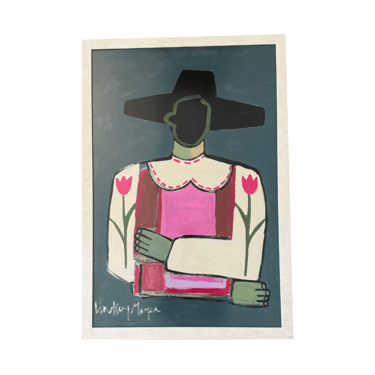 Cowgirl with Flowers