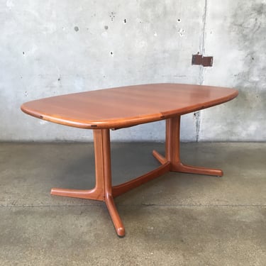 Danish Teak Dining Table W/Two Leaves by Dyrlund