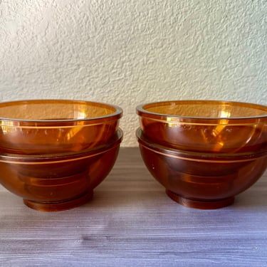 Vintage Dansk Bowl, Plastic Melamine Set of 4 Bowls, Gunnar Cyren Denmark, Amber 