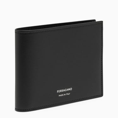 Ferragamo Black Leather Wallet With Logo Men