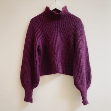 Plum Chunky Mohair Sweater