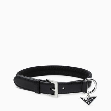 Prada Black Dog Collar With Logo Pendant Women