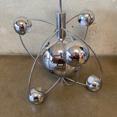 1970s Italian Chrome Chandelier By Goffredo Reggiani