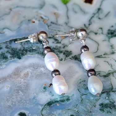 Delicate Pearl Dangle Earrings, Gifts for Her 