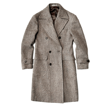 TBCo. EDINBURG HARRIS TWEED HERRINGBONE COAT