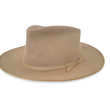 Vintage 1950s ADAM by MILLER Western Fedora ~ size 7 3/8 ~ Cowboy Hat ~ Open Road Clone ~ Thin Ribbon ~ 