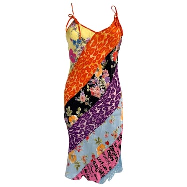Moschino Silk Pattern Slip Dress