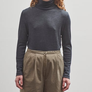 Black Crane Turtleneck, Dark Grey