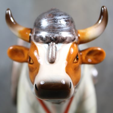 Cow Parade Vi-kong #7341 | Ceramic CowParade Viking Cow Figurine | Westland Giftware | Bixley Shop 