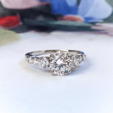 Estate 1.39ct.tw. Diamond Engagement Ring Platinum 