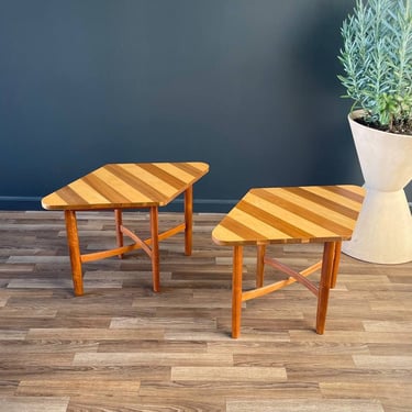 Pair of Mid-Century Modern “Parallel” Side Tables by Barney Flagg for Drexel 