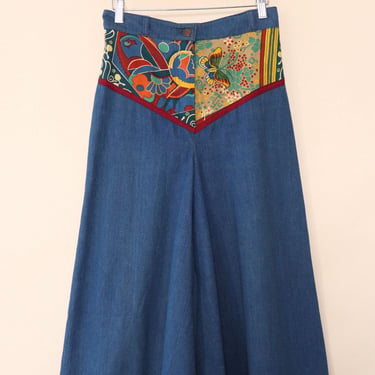 Denim Patchwork Culottes S