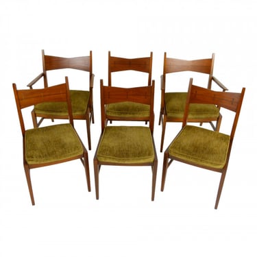 Set of 6 Lane "Tuxedo" Dining Chairs