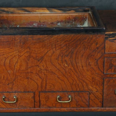 Japan Nagahibachi tea fire cabinet 1900s Tansu furniture 
