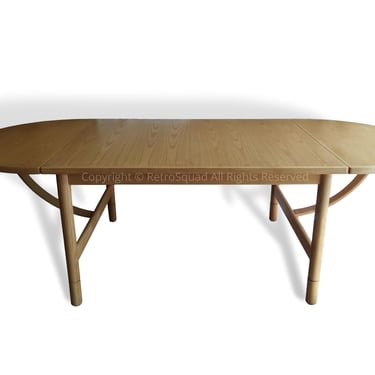 Danish Modern Beech Droop Leaf Dining Table Attributed to Borge Mogensen for FDB / MCM Mid Century Modern Call Chris 571 330 0810 