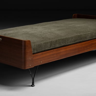 Teak Daybed in Rosemary Hallgarten Wool