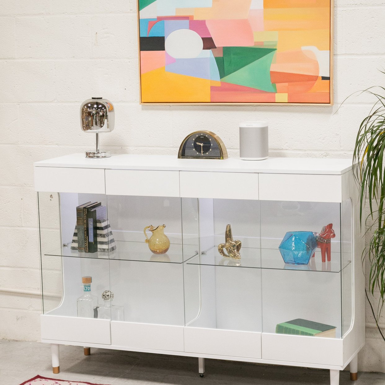 Space Age White Display Case Shelf | Sunbeam Vintage - Highland Park ...