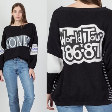 Vintage 1986-87 Lionel Richie Outrageous Tour Sweatshirt - One Size | 80s Unisex Winterland Jackie Harris Black White Rare Music Shirt 