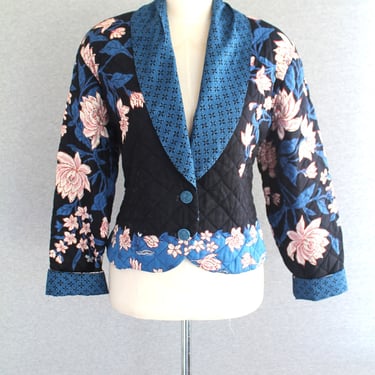 1980s - Cropped -  Quilted Jacket -  by Carole Little - Golden Girls 