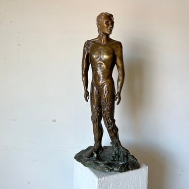 1994  v. Possin Man Bronze Sculpture 