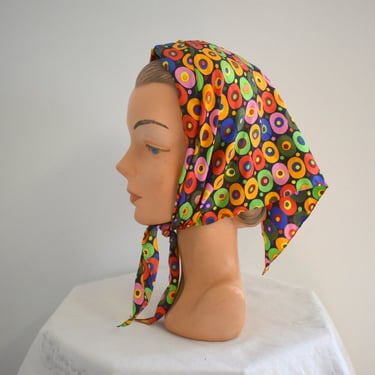 1960s Dotted Scarf Headpiece 