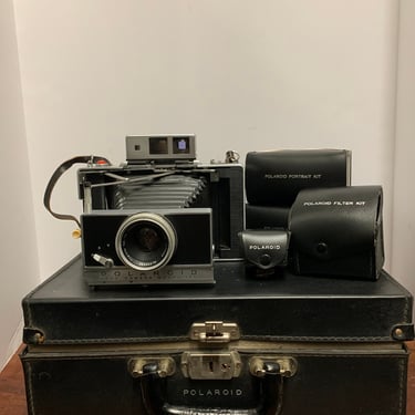 1960s Polaroid Land Camera Model 180 with Case and Accessories 