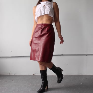 90s Ostrich Leather Skirt - W29