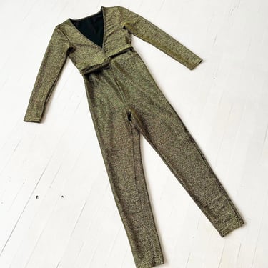 1980s Metallic Bronze Catsuit 